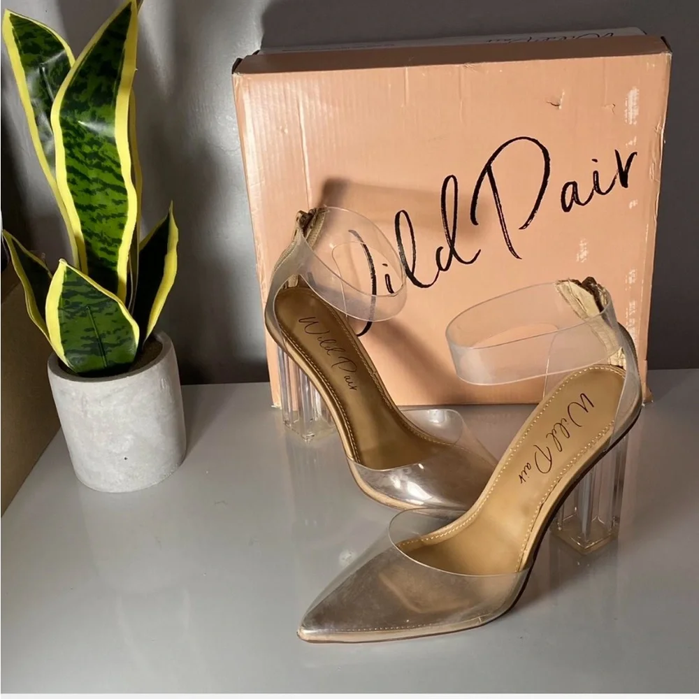 Wild Pair Transparent‎ Heels with Clear Straps